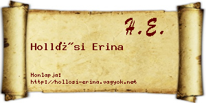 Hollósi Erina névjegykártya
